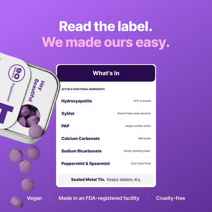 Fluoride-Free Whitening Toothpaste Tablets